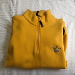 NAUTICA YELLOW QUARTER ZIP SWEATSHIRT